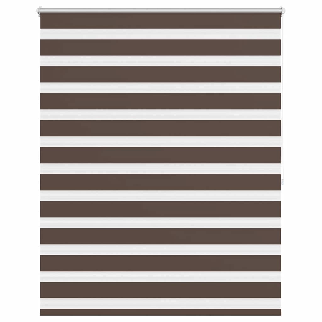 vidaXL Store enrouleur jour nuit zébré 120,9 x 175 cm, largeur du tissu 116,7 cm, marron café