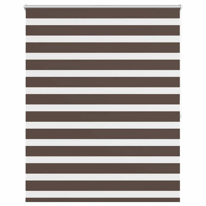 vidaXL Store enrouleur jour nuit zébré 120,9 x 175 cm, largeur du tissu 116,7 cm, marron café
