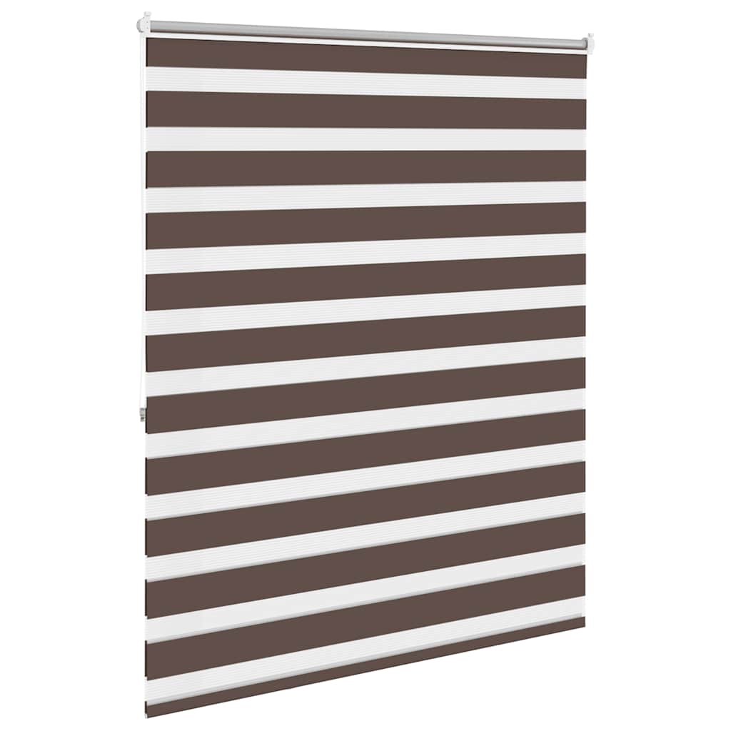 vidaXL Store enrouleur jour nuit zébré 120,9 x 175 cm, largeur du tissu 116,7 cm, marron café