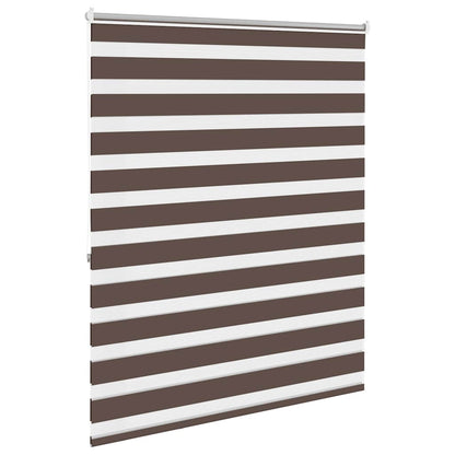 vidaXL Store enrouleur jour nuit zébré 120,9 x 175 cm, largeur du tissu 116,7 cm, marron café