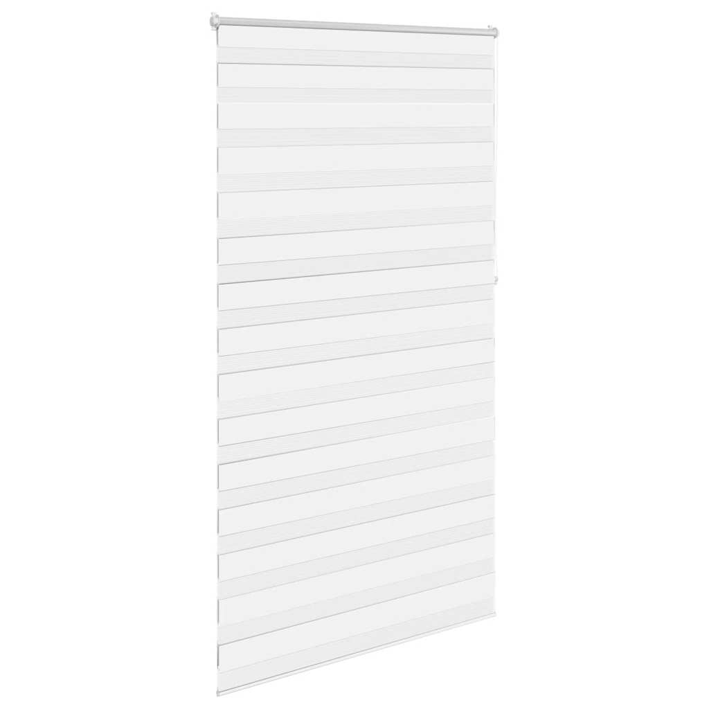 vidaXL Store enrouleur double 120,9 x 230 cm, largeur du tissu 116,7 cm, blanc
