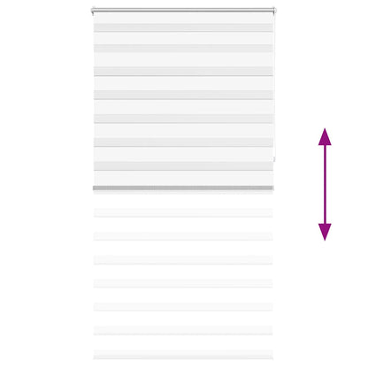 vidaXL Store enrouleur double 120,9 x 230 cm, largeur du tissu 116,7 cm, blanc