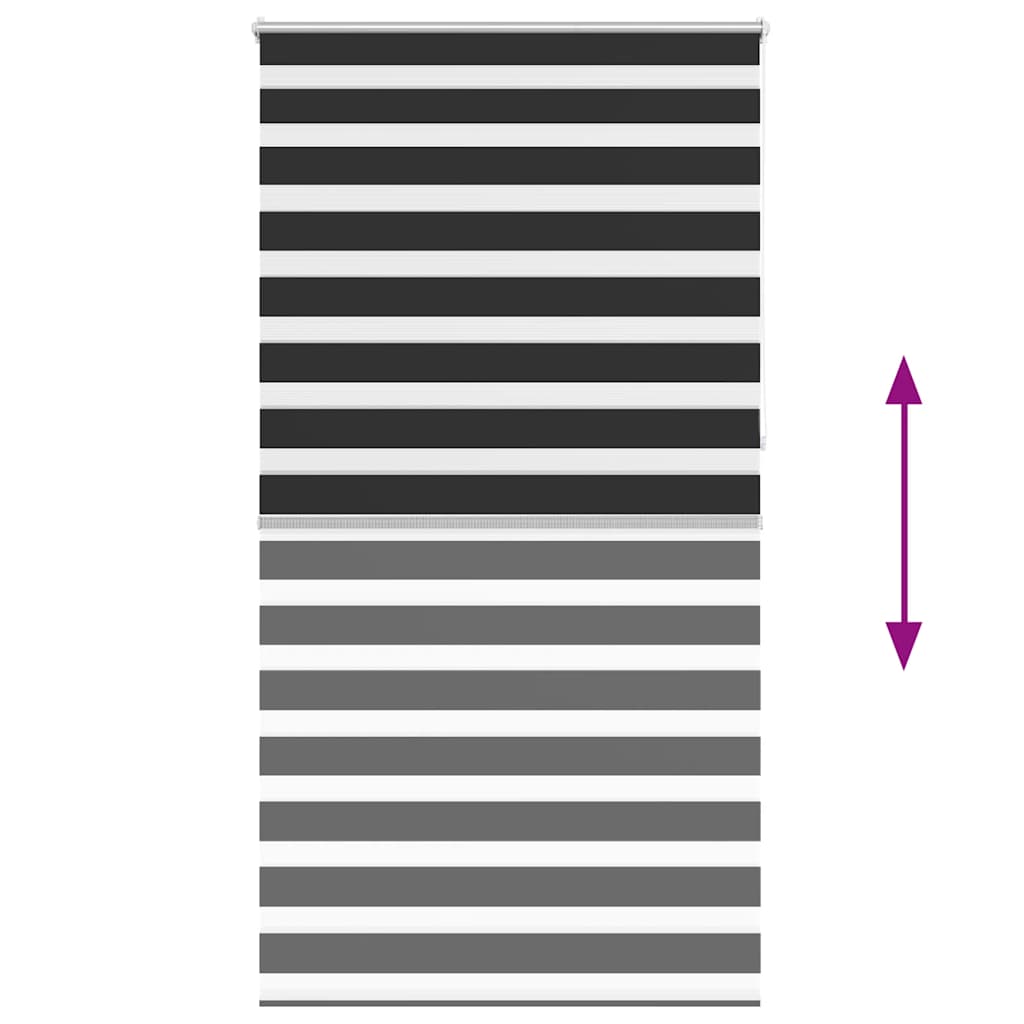 vidaXL Zebra-Rollo 120,9 x 230 cm, Stoffbreite 116,7 cm, schwarz