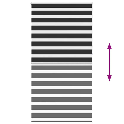 vidaXL Zebra-Rollo 120,9 x 230 cm, Stoffbreite 116,7 cm, schwarz