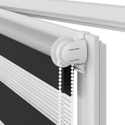 vidaXL Zebra-Rollo 120,9 x 230 cm, Stoffbreite 116,7 cm, schwarz