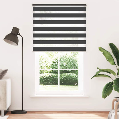 vidaXL Zebra-Rollo 120,9 x 230 cm, Stoffbreite 116,7 cm, schwarz