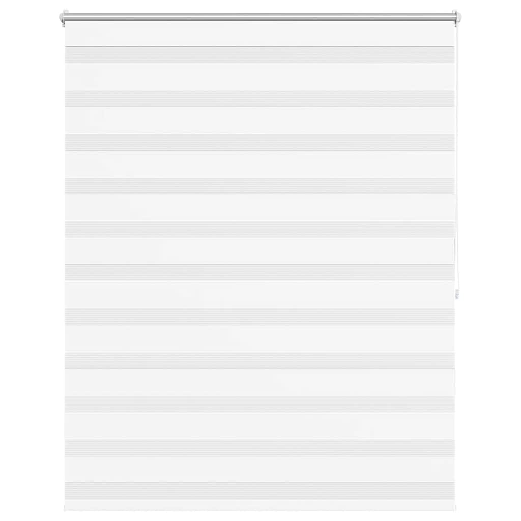 vidaXL Store enrouleur duo zèbre 140,9 x 175 cm, largeur de tissu 136,7 cm, blanc