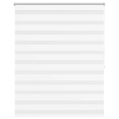 vidaXL Store enrouleur duo zèbre 140,9 x 175 cm, largeur de tissu 136,7 cm, blanc
