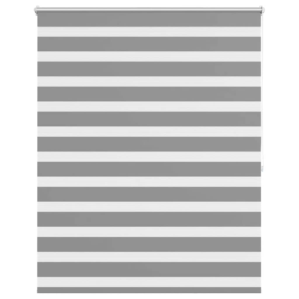 vidaXL Store enrouleur jour-nuit zébré 140,9 x 175 cm, largeur du tissu 136,7 cm, gris