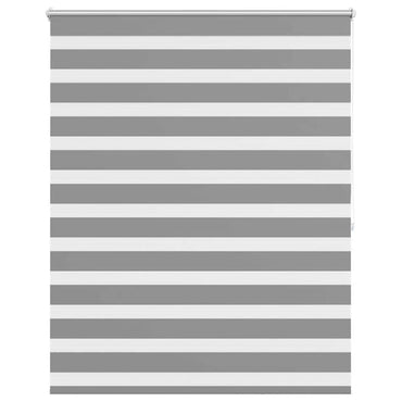 vidaXL Store enrouleur jour-nuit zébré 140,9 x 175 cm, largeur du tissu 136,7 cm, gris