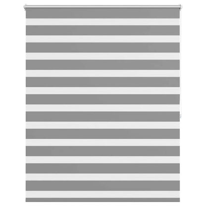 vidaXL Store enrouleur jour-nuit zébré 140,9 x 175 cm, largeur du tissu 136,7 cm, gris