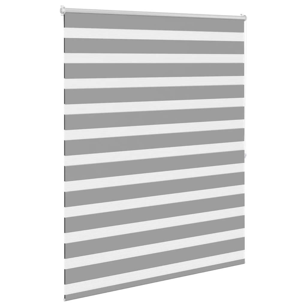 vidaXL Store enrouleur jour-nuit zébré 140,9 x 175 cm, largeur du tissu 136,7 cm, gris