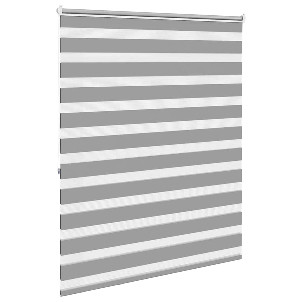 vidaXL Store enrouleur jour-nuit zébré 140,9 x 175 cm, largeur du tissu 136,7 cm, gris