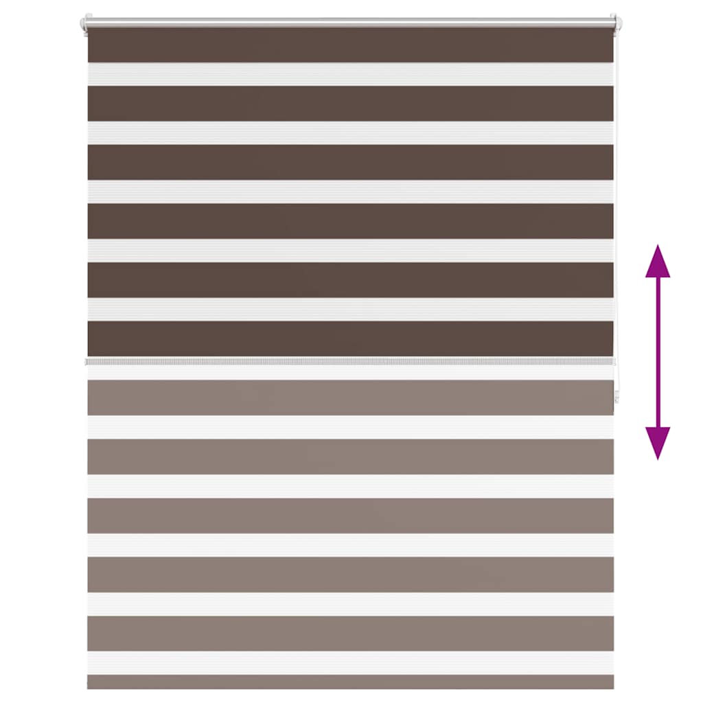 vidaXL Store enrouleur jour nuit 140,9 x 175 cm, largeur du tissu 136,7 cm, marron café