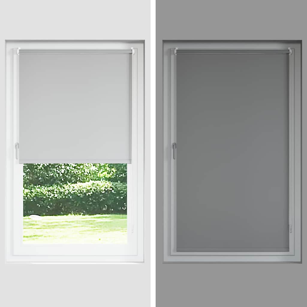 vidaXL Verdunkelungsrollo 84,4 x 175 cm, Stoffbreite 80 cm, Weiß