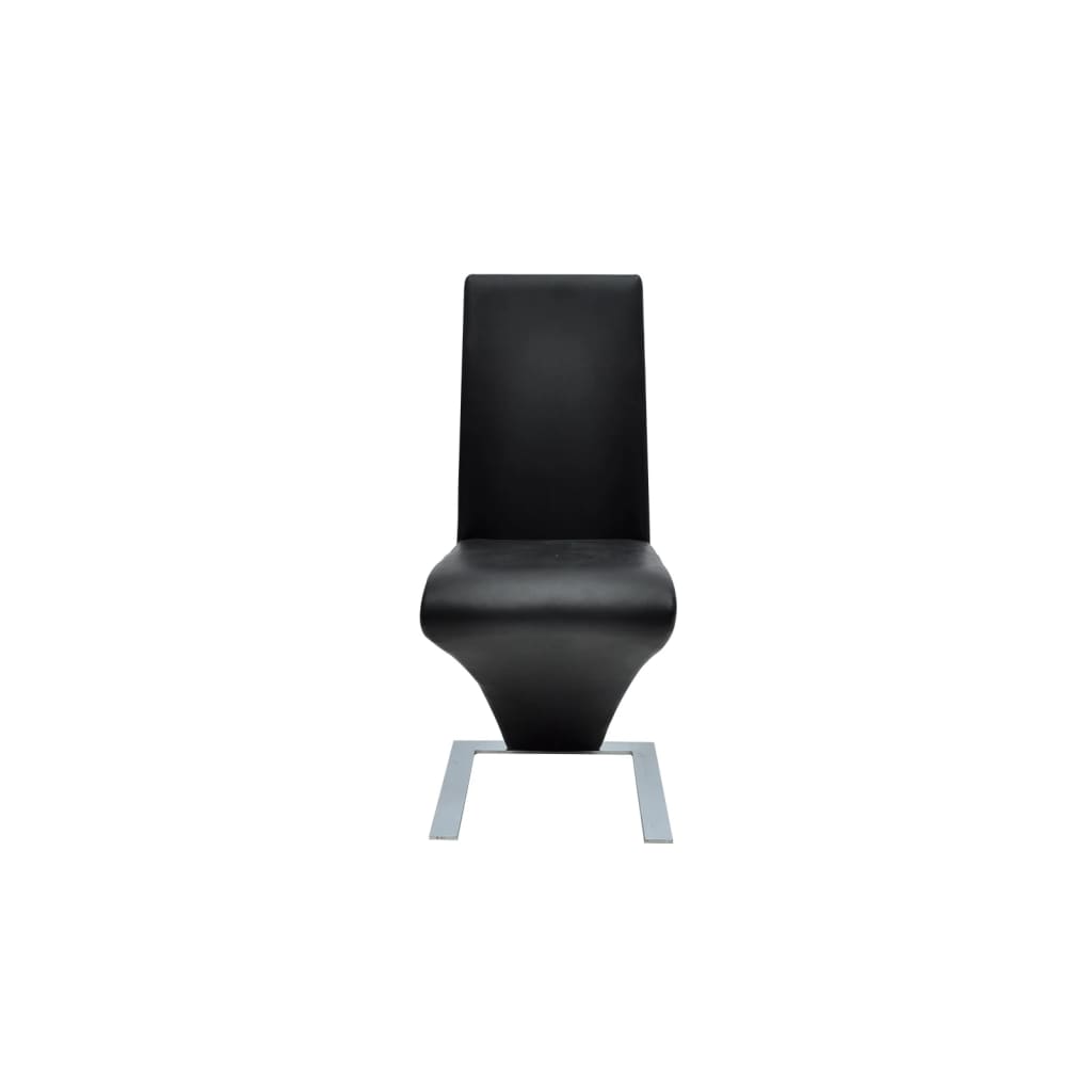 vidaXL Esszimmerstühle 4 Stk. Schwarz Kunstleder