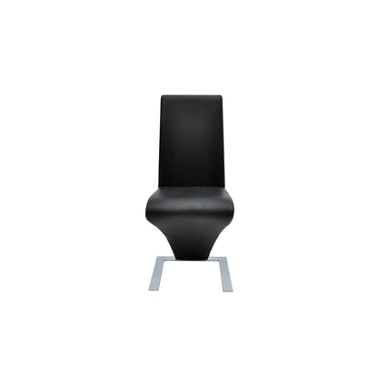 vidaXL Esszimmerstühle 4 Stk. Schwarz Kunstleder
