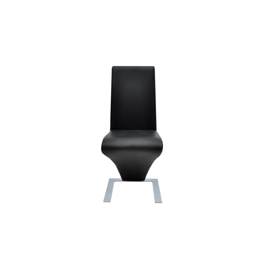 vidaXL Esszimmerstühle 6 Stk. Schwarz Kunstleder