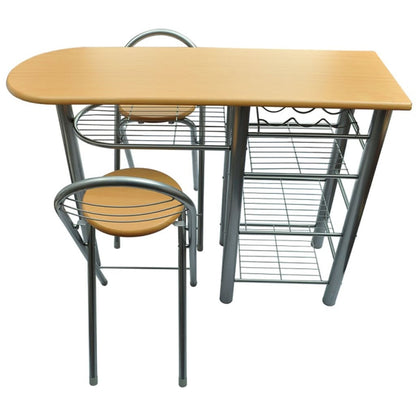 vidaXL Ensemble de bar de petit-déjeuner en bois