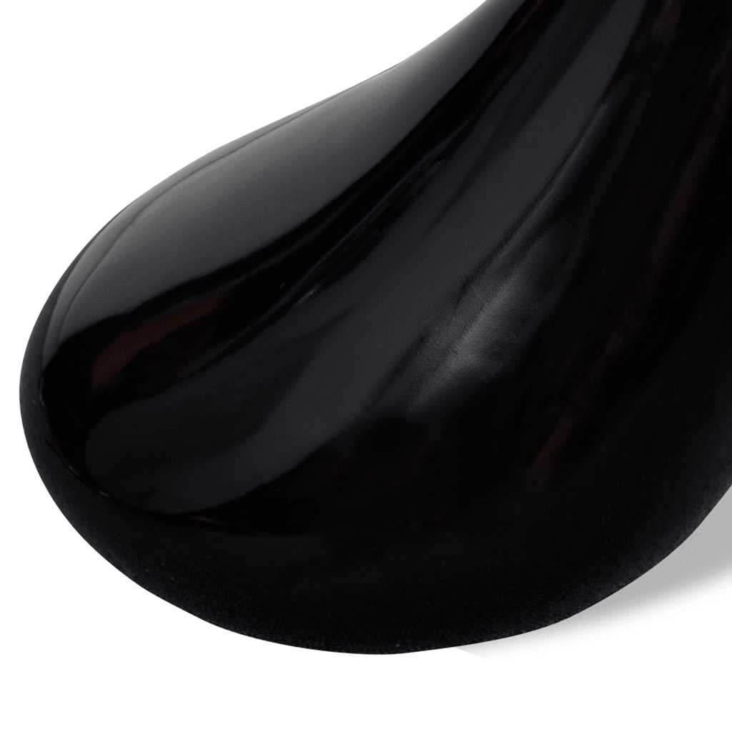 vidaXL Couchtisch mit Runder Glasplatte Hochglanz Schwarz