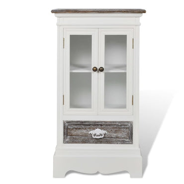 vidaXL Schrank 2 Türen 1 Schublade Weiß MDF