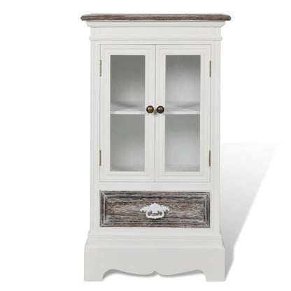 vidaXL Schrank 2 Türen 1 Schublade Weiß MDF