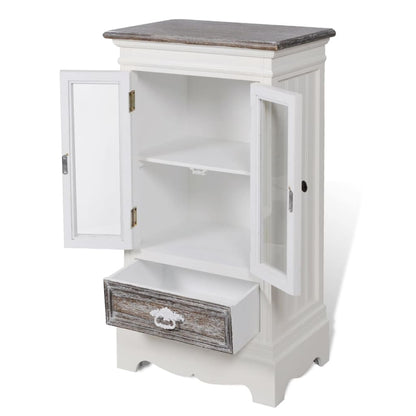 vidaXL Schrank 2 Türen 1 Schublade Weiß MDF