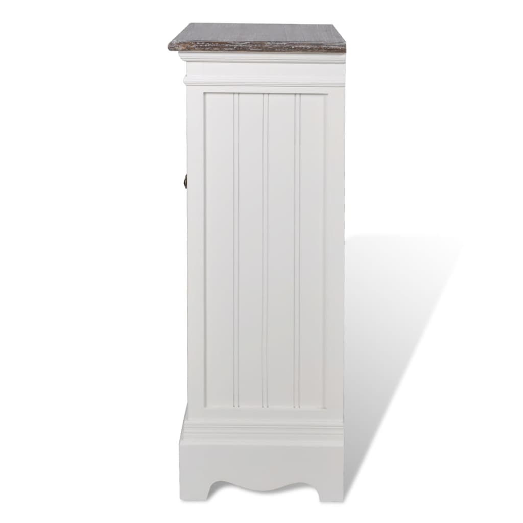 vidaXL Schrank 2 Türen 1 Schublade Weiß MDF