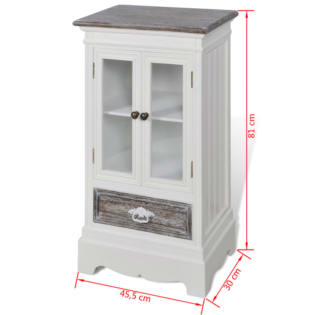 vidaXL Schrank 2 Türen 1 Schublade Weiß MDF