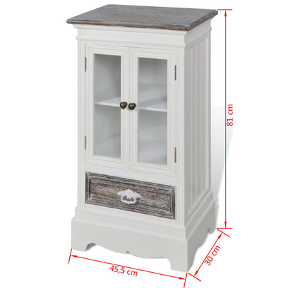 vidaXL Schrank 2 Türen 1 Schublade Weiß MDF