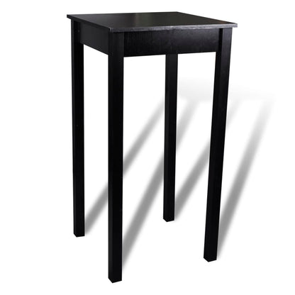 Ensemble de bar avec table et 2 tabourets de bar Noir
