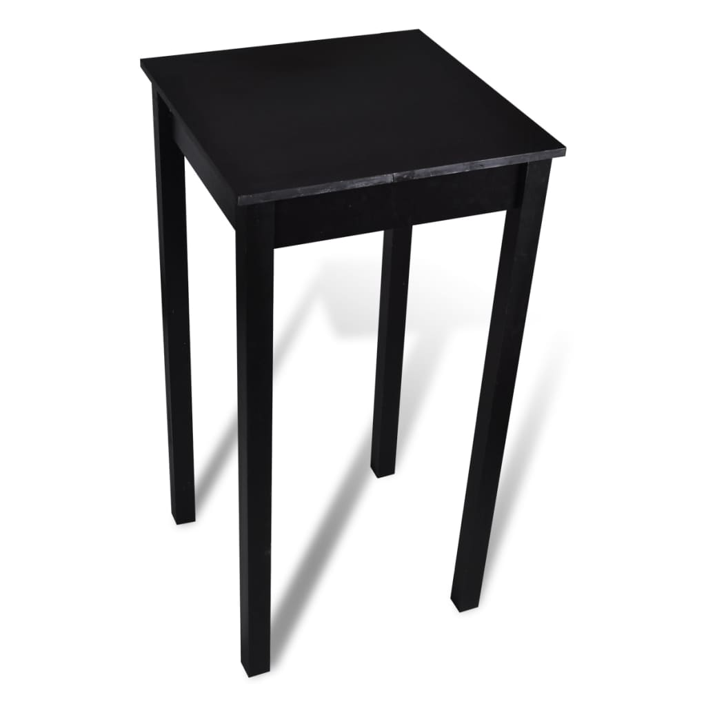 Ensemble de bar avec table et 2 tabourets de bar Noir