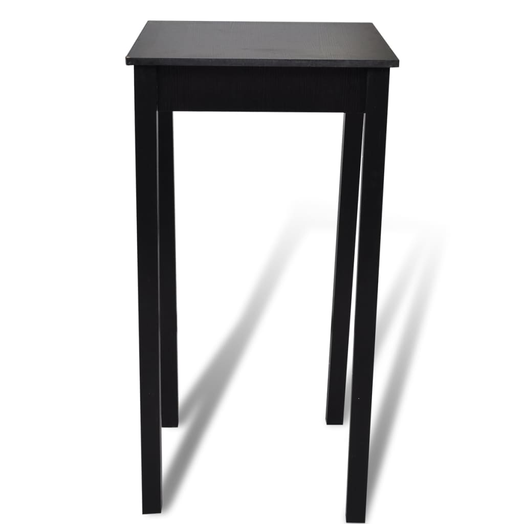 Ensemble de bar avec table et 2 tabourets de bar Noir