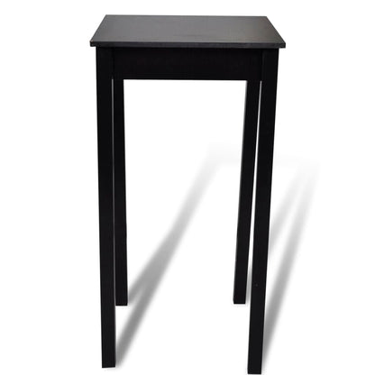 Ensemble de bar avec table et 2 tabourets de bar Noir