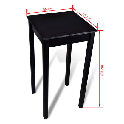 Ensemble de bar avec table et 2 tabourets de bar Noir