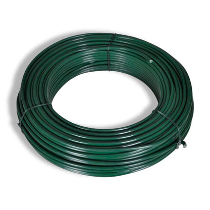 vidaXL Maschendrahtzaun mit Pfosten Stahl 1,25x15 m Grün