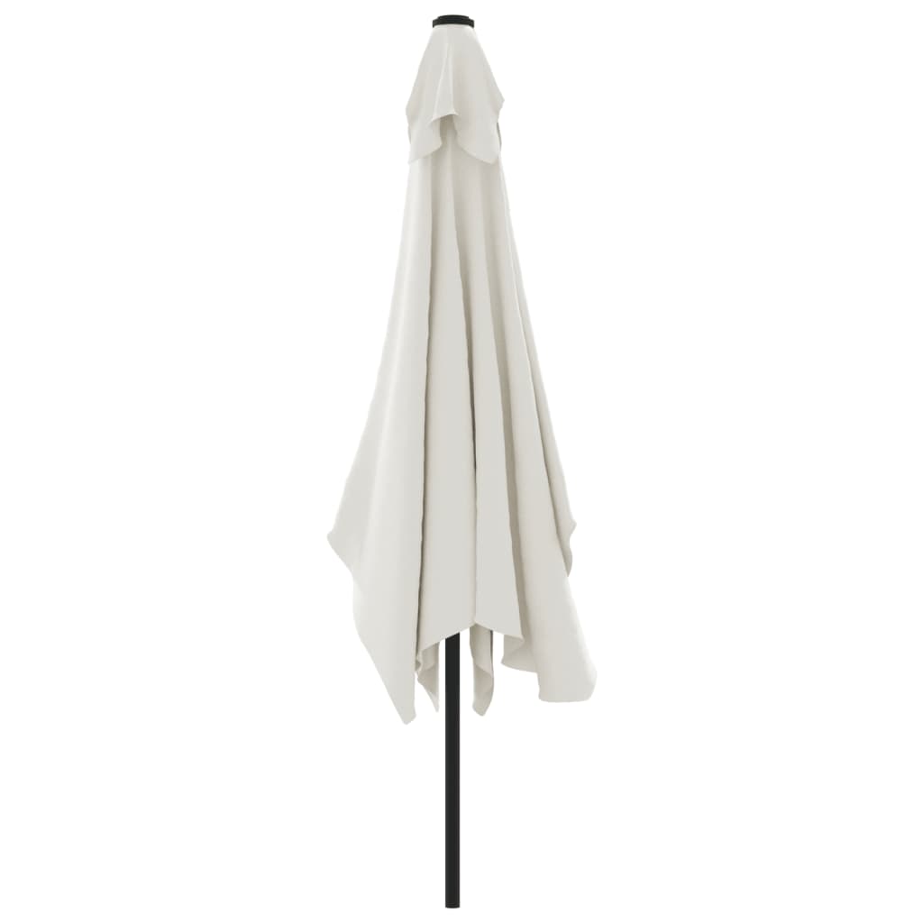 vidaXL Parasol 200x300 cm Blanc Sable Rectangulaire