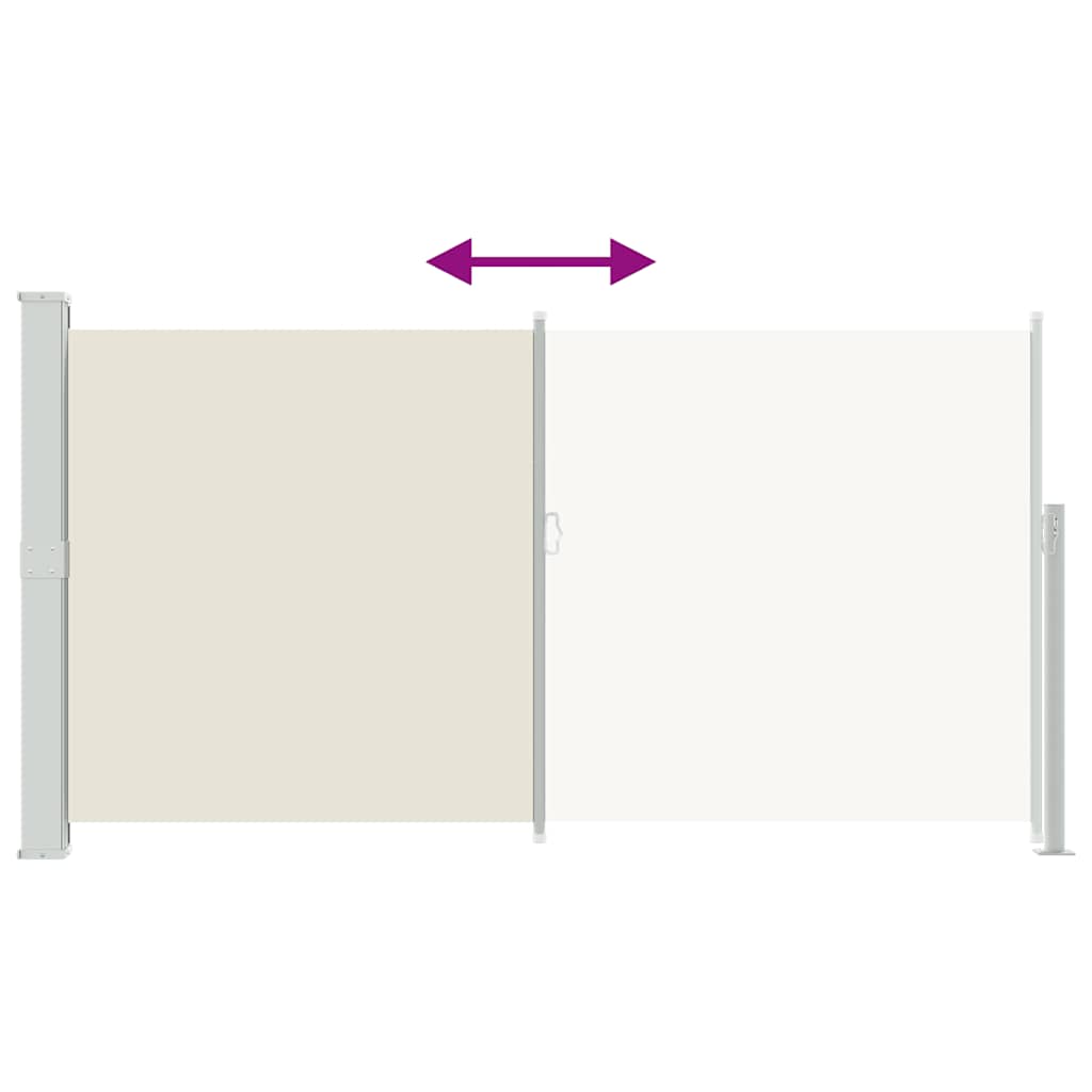 Seitenmarkise 160x300 cm Cremeweiß