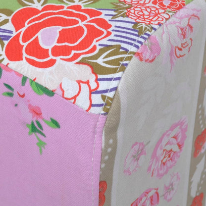 Repose-pieds tabouret rembourré multicolore patchwork