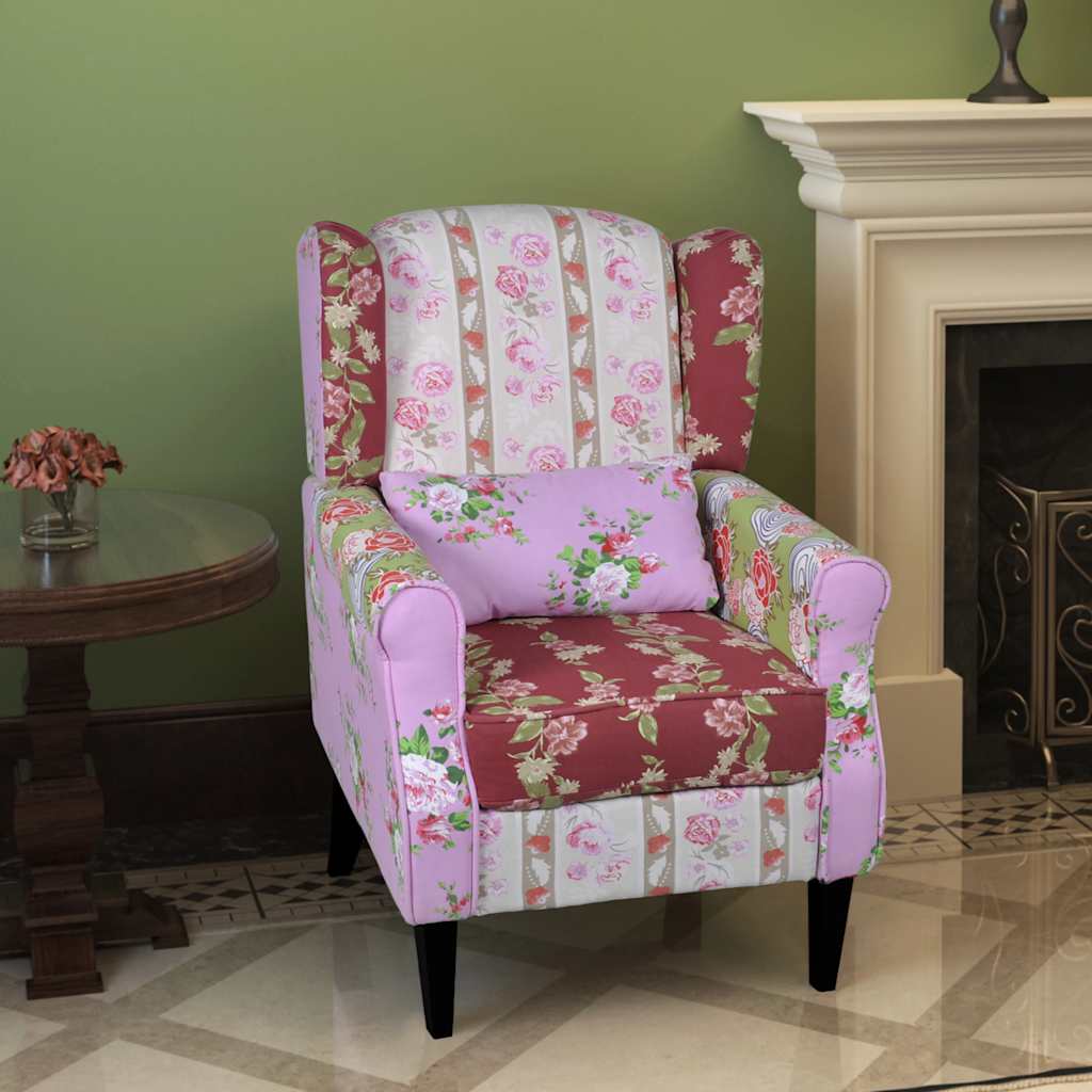 vidaXL Sessel mit Patchwork-Design Stoff
