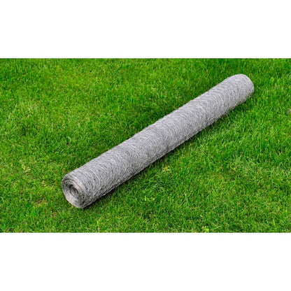 vidaXL Maschendraht Verzinkter Stahl 25×0,5 m Silbern