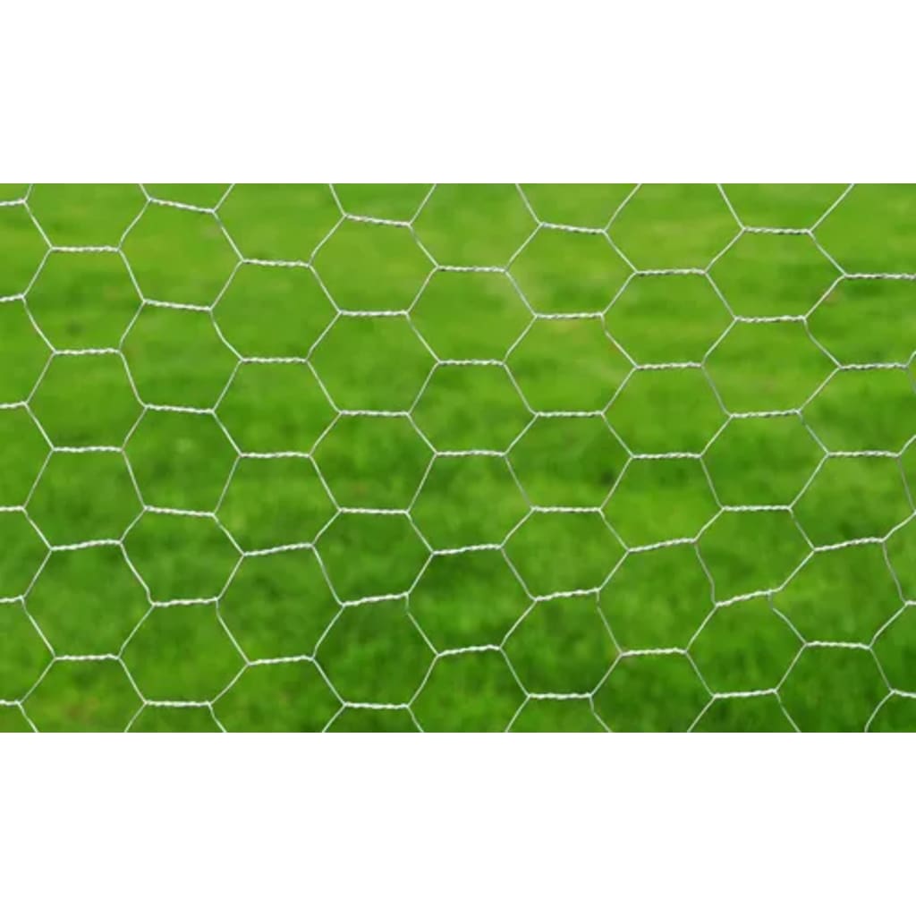 vidaXL Maschendraht Verzinkter Stahl 25×0,5 m Silbern