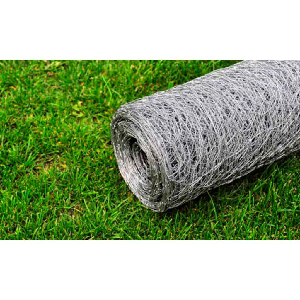 vidaXL Grillage Acier Galvanisé 25x0,75 m Argenté
