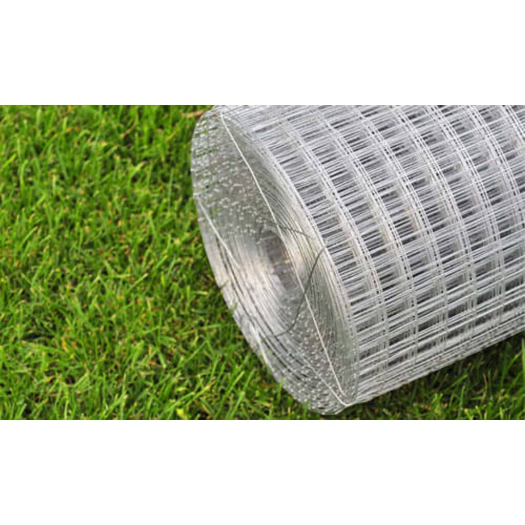 vidaXL Grillage Acier galvanisé 10x1 m Argenté