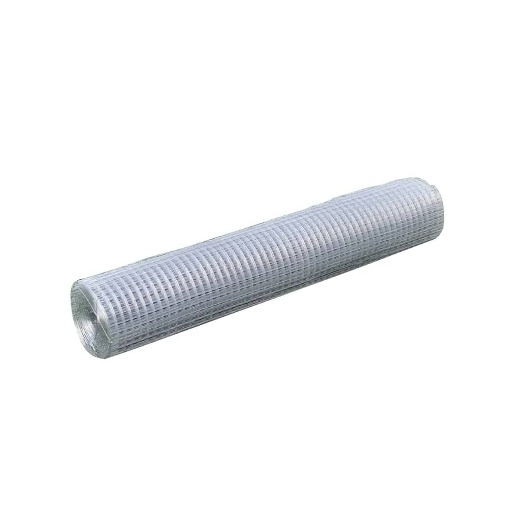vidaXL Clôture en grillage pour poules Acier galvanisé 10x1 m Argenté