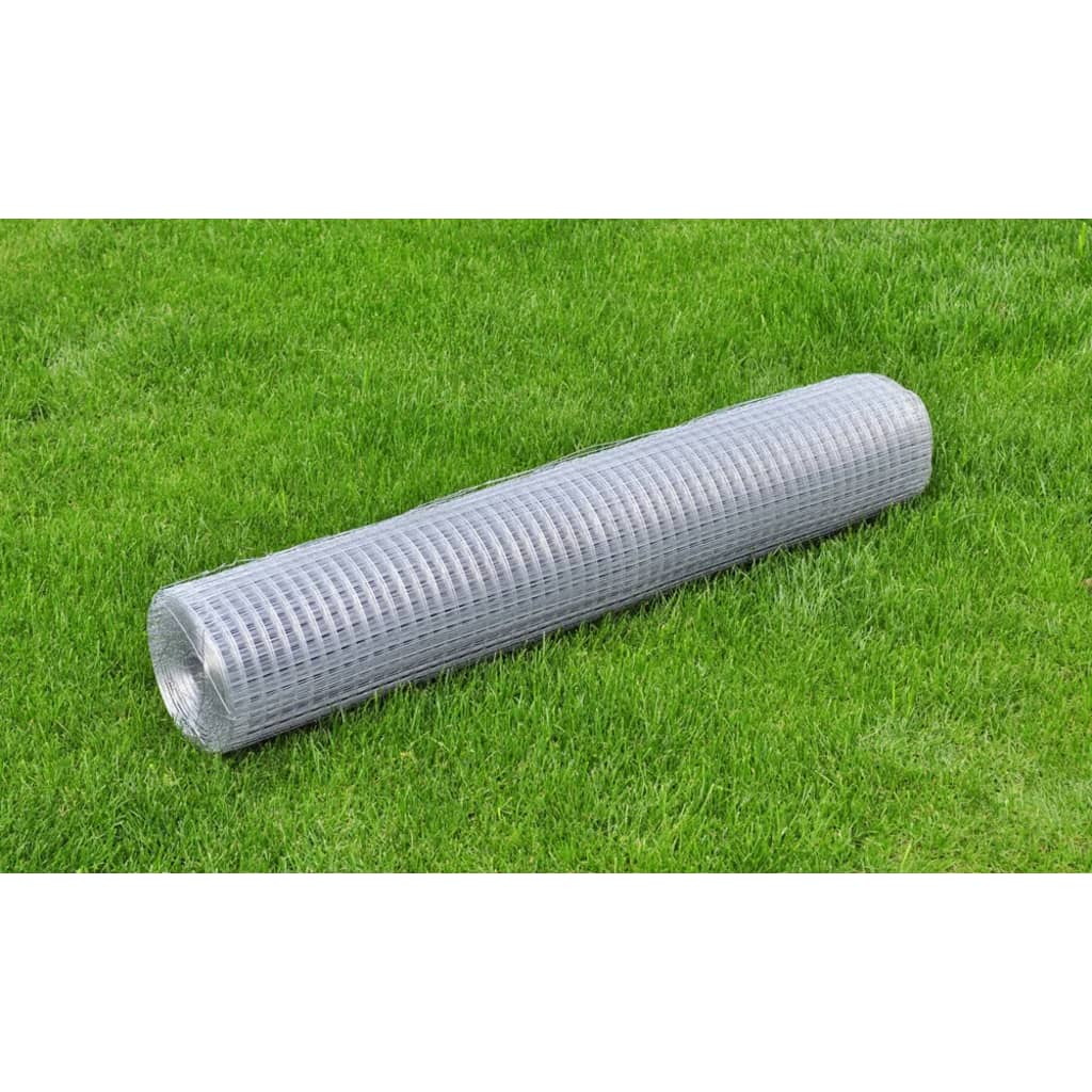 vidaXL Grillage Acier galvanisé 10x1 m Argenté