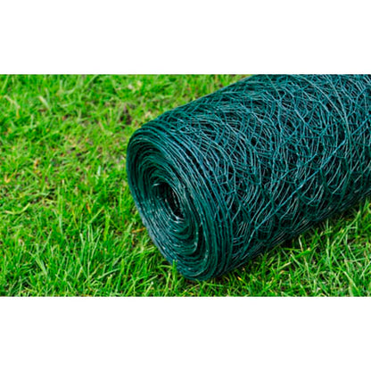 vidaXL Drahtzaun mit PVC-Beschichtung 25x1 m Grün