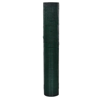 vidaXL Drahtzaun für Hühner Verzinkt mit PVC-Beschichtung 10x1 m Grün