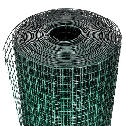 vidaXL Drahtzaun für Hühner Verzinkt mit PVC-Beschichtung 10x1 m Grün