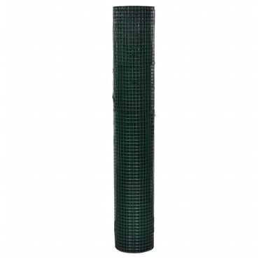 vidaXL Drahtzaun für Hühner Verzinkt mit PVC-Beschichtung 10x1 m Grün